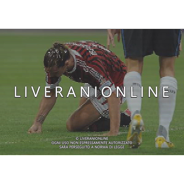 Supercoppa TIM Cup 2011 Milan-Inter Pechino (Cina) - 06.08.2011 Milan-Inter Nella Foto:rabbia ibrahimovic dopo il palo /Ph.Vitez-Ag. Aldo Liverani