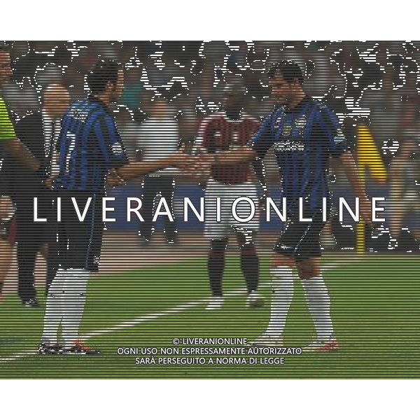 Supercoppa TIM Cup 2011 Milan-Inter Pechino (Cina) - 06.08.2011 Milan-Inter Nella Foto:Giampaolo Pazzini-Dejan Stankovic /Ph.Vitez-Ag. Aldo Liverani