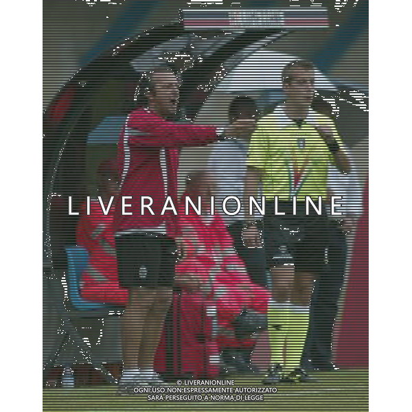 Calcio Coppa Italia Tim Lumezzane-Pro Patria l\'all. Giovanni Cusatis oggi 7 Agosto 2011 a Lumezzane Ph Fotolive Felice Calabro\'