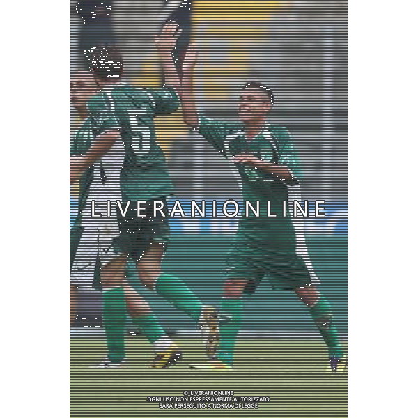 PORTOGRUARO (VE) 07/08/2011 COPPA ITALIA TIM CUP PORTOGRUARO-AVELLINO NELLA FOTO:ESULTANZA DI HERRERA ERIC FOTO PAOLA GARBUIO/AG.ALDO LIVERANI
