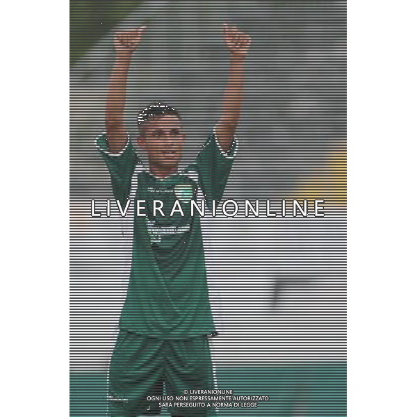 PORTOGRUARO (VE) 07/08/2011 COPPA ITALIA TIM CUP PORTOGRUARO-AVELLINO NELLA FOTO:ESULTANZA DI HERRERA ERIC FOTO PAOLA GARBUIO/AG.ALDO LIVERANI
