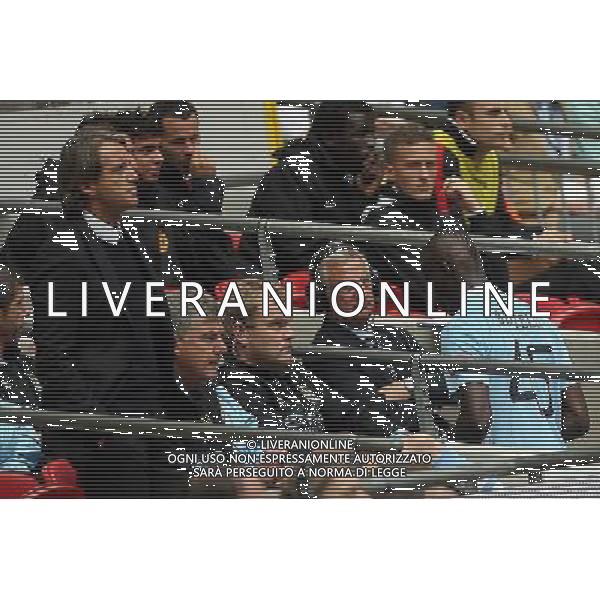 ©Marcello Pozzetti ©IPS/Marcello Pozzetti ©IPS/MAXPPP - 07/08/2011 ; LONDON ; UK - Manchester City\'s Manager Roberto Mancini after Manchester City\'s Mario Balotelli substitution during Manchester City vs Manchester Utd at the The FA Community Shield 2011 at the Wembley Stadium in London on 07/08/2011. Picture By Marcello Pozzetti ©IPS Photo Agency:21 Delisle Road London SE28 0JD - Personal mobile: 07973 308 835 .. ******************* UK OUT *******************
