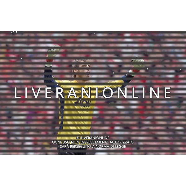©Marcello Pozzetti ©IPS/Marcello Pozzetti ©IPS/MAXPPP - 07/08/2011 ; LONDON ; UK - David de Gea of Manchester Utd celebrates winner during Manchester City vs Manchester Utd at the The FA Community Shield 2011 at the Wembley Stadium in London on 07/08/2011. Picture By Marcello Pozzetti ©IPS Photo Agency:21 Delisle Road London SE28 0JD - Personal mobile: 07973 308 835 .. ******************* UK OUT *******************