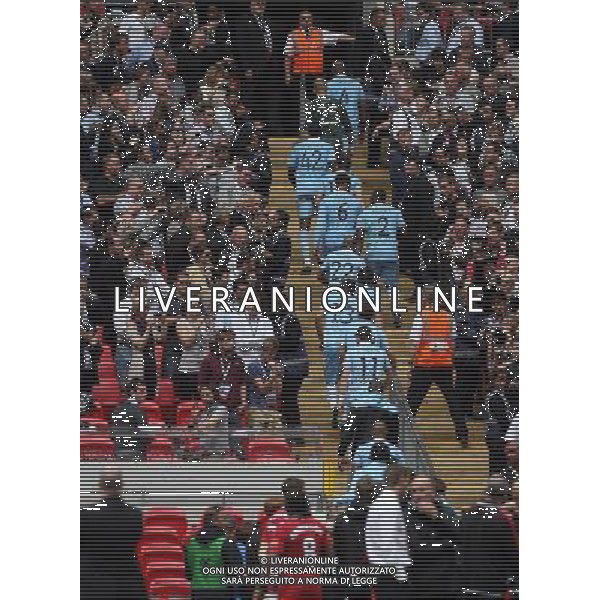 ©Marcello Pozzetti ©IPS/Marcello Pozzetti ©IPS/MAXPPP - 07/08/2011 ; LONDON ; UK - Manchester City go to collect runner up medal during Manchester City vs Manchester Utd at the The FA Community Shield 2011 at the Wembley Stadium in London on 07/08/2011. Picture By Marcello Pozzetti ©IPS Photo Agency:21 Delisle Road London SE28 0JD - Personal mobile: 07973 308 835 .. ******************* UK OUT *******************
