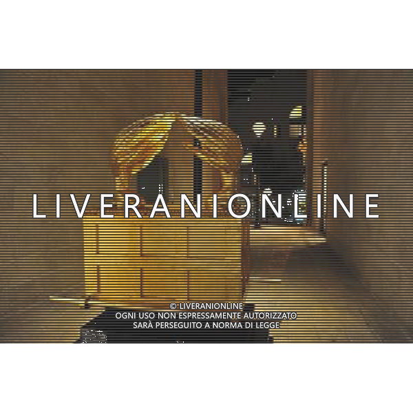 The Ark of the Covenant statue in Mamilla shopping mall Jerusalem.