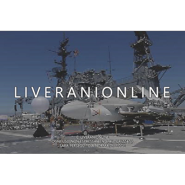 (110809) SAN DIEGO, Aug. 9, 2011 () Visitors watch an A6 intruder attack plane on USS Midway in San Diego, California on Aug. 7, 2011. USS Midway (CVB/CVA/CV 41) was an aircraft carrier of the United States Navy, the lead ship of her class, and the first to be commissioned after the end of World War II. Active in the Vietnam War and in Operation Desert Storm, she is currently a museum ship at the San Diego Aircraft Carrier Museum, in San Diego, California. (/Yang Lei) (wf)