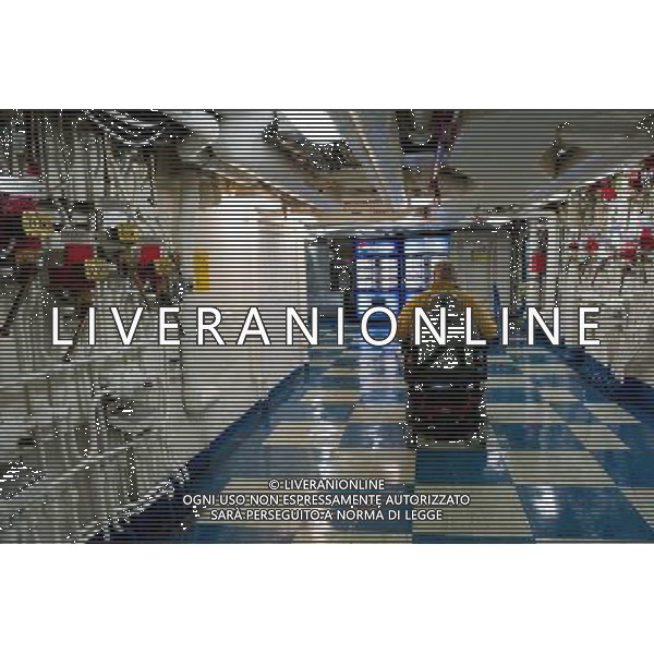 (110809) SAN DIEGO, Aug. 9, 2011 () A man visits the cabin of USS Midway in San Diego, California on Aug. 7, 2011. USS Midway (CVB/CVA/CV 41) was an aircraft carrier of the United States Navy, the lead ship of her class, and the first to be commissioned after the end of World War II. Active in the Vietnam War and in Operation Desert Storm, she is currently a museum ship at the San Diego Aircraft Carrier Museum, in San Diego, California. (/Yang Lei) (wf)