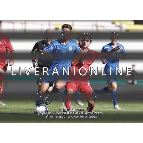 VARESE - 10/08/2011 - NAZIONALE UNDER 21 / AMICHEVOLE ITALIA VS SVIZZERA- NELLA FOTO: BERTOLACCI E BUFF - FOTO FRANCESCA SOLI / AGENZIA LIVERANI