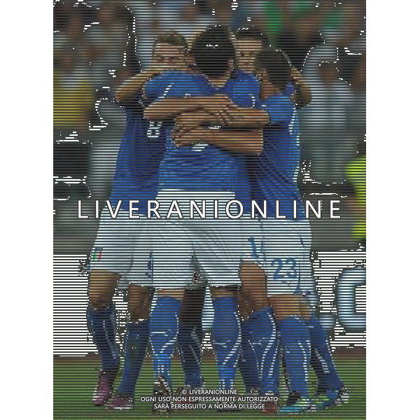 Amichevole Internazionale Bari - 10.08.2011 Italia-Spagna Nella Foto:aquilani esulta /Ph.Vitez-Ag. Aldo Liverani