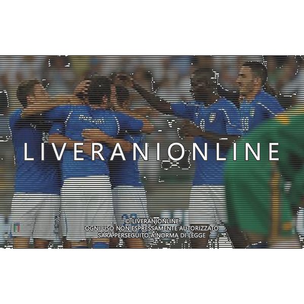 Amichevole Internazionale Bari - 10.08.2011 Italia-Spagna Nella Foto:aquilani esulta /Ph.Vitez-Ag. Aldo Liverani