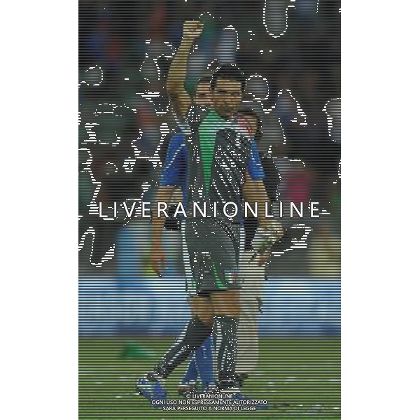 Amichevole Internazionale Bari - 10.08.2011 Italia-Spagna Nella Foto:buffon esultanza finale /Ph.Vitez-Ag. Aldo Liverani