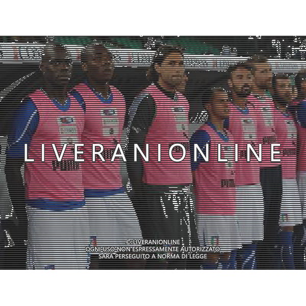 Amichevole Internazionale Bari - 10.08.2011 Italia-Spagna Nella Foto:Mrio Balotelli-Angelo Ogbonna-Salvatore Sirigu-Sebastian Giovinco /Ph.Vitez-Ag. Aldo Liverani