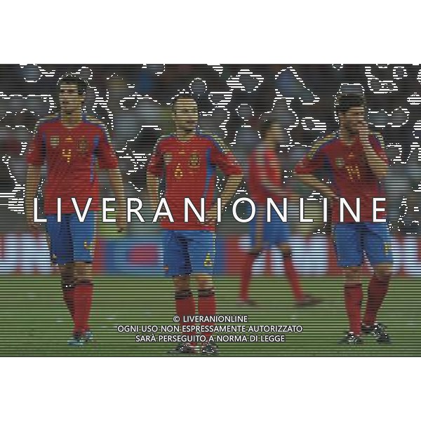 Amichevole Internazionale Bari - 10.08.2011 Italia-Spagna Nella Foto:Andres Iniesta-Xabier Alonso-Javier Martinez /Ph.Vitez-Ag. Aldo Liverani