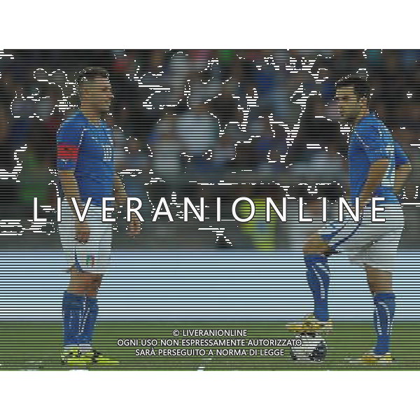 Amichevole Internazionale Bari - 10.08.2011 Italia-Spagna Nella Foto:Giuseppe Rossi-Antonio Cassano /Ph.Vitez-Ag. Aldo Liverani