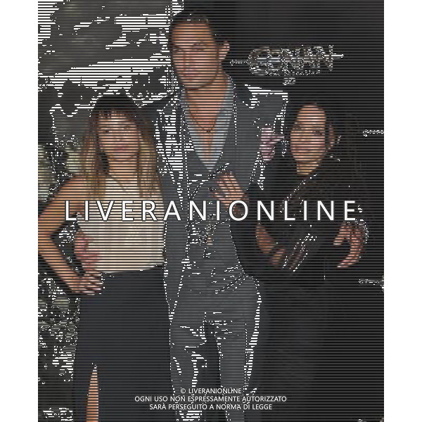 Zoe Kravitz, Jason Momoa and Lisa Bonet \'Conan The Barbarian\' World Premiere at the Regal Cinemas L.A. Live August 11, 2011 - Los Angeles, California