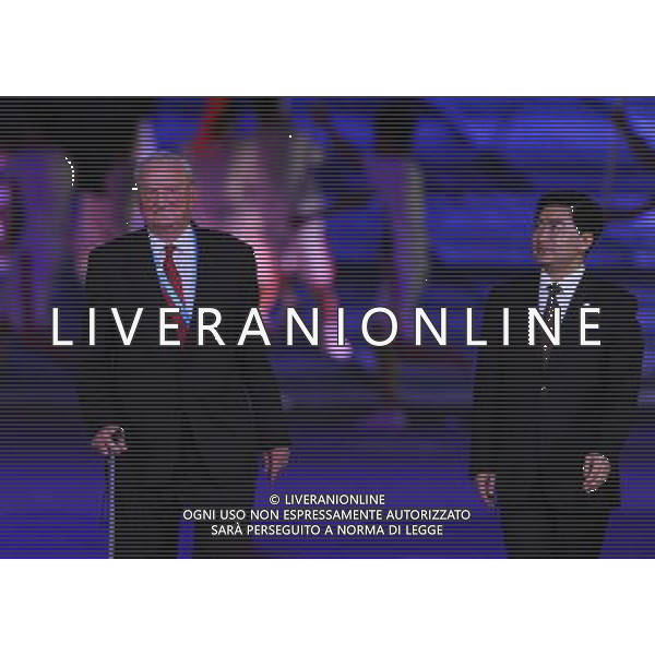 (110812) -- SHENZHEN, Aug. 12, 2011 () -- George E. Killian (L), the International University Sports Federation (FISU) president, and Wang Rong, vice president of the Organizing Committee of the 26th Summer Universiade, attend the opening ceremony of the 26th Summer Universiade in Shenzhen, a city of south China\'s Guangdong Province, on Aug. 12, 2011. (/Guo Yong)(kh)