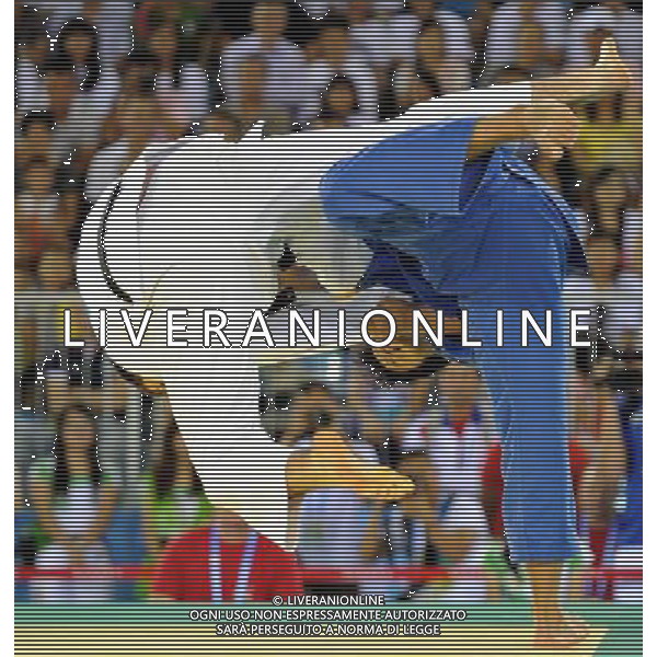 (110813) -- SHENZHEN, Aug. 13, 2011 () -- Ryunosuke Haga (R) of Japan competes during the men\'s 100kg judo gold medal match against Clement Delvert of France at the 26th Summer Universiade in Shenzhen, a city of south China\'s Guangdong Province, Aug. 13, 2011. Ryunosuke Haga won the gold by ippon. (/Liu Dawei)(lm)