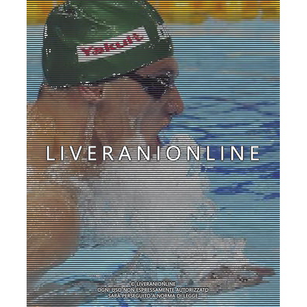 SHENZHEN, Aug. 14, 2011 Giedrius Titenis of Lithuania competes during the final of the men\'s 200m breaststroke at the 26th Summer Universiade in Shenzhen, a city of south China\'s Guangdong Province, Aug. 14, 2011. Giedrius Titenis and Glenn Snyders of New Zealand won the gold with the same time of 2:10.85. (/Liang Xu) (wll)