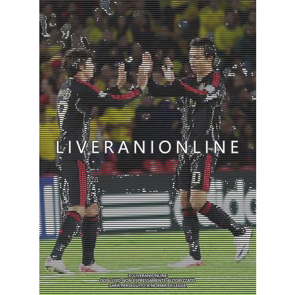 (110814) -- CARTAGENA, Aug. 14, 2011 () -- Mexico\'s Edson Rivera (L) and Erick Torres celebrate a goal during the quarterfinals against Columbia at the U-20 World Championship in Cartagena, Colombia, on Aug. 13, 2011. (/Str) (rc)