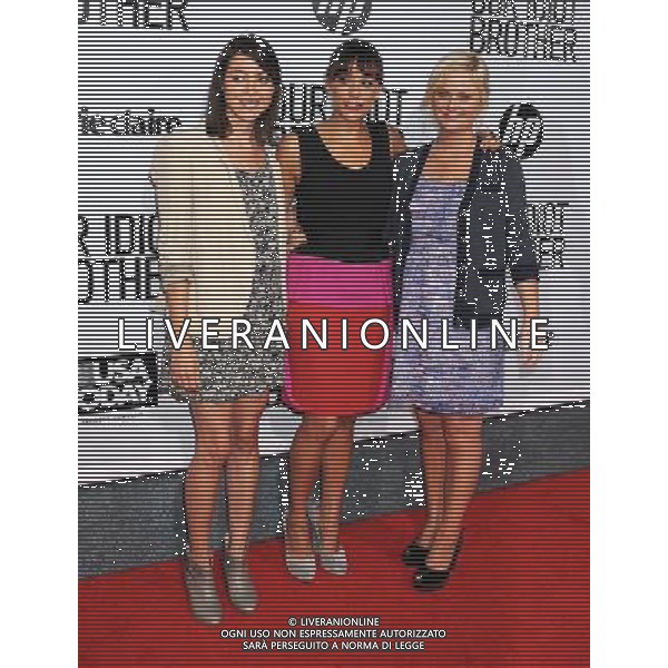 HOLLYWOOD, CA - AUGUST 16: Aubrey Plaza, Rashida Jones, Amy Poehler attend the Los Angeles premiere of \'Our Idiot Brother\' at ArcLight Hollywood on August 16, 2011 in Hollywood, California.