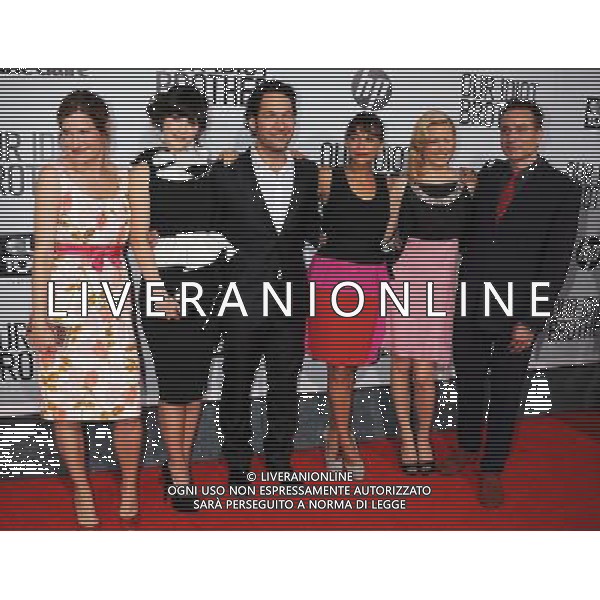 HOLLYWOOD, CA - AUGUST 16: Kathryn Hahn, Zooey Deschanel, Paul Rudd, Rashida Jones, Elizabeth Banks, Jesse Peretz attend the Los Angeles premiere of \'Our Idiot Brother\' at ArcLight Hollywood on August 16, 2011 in Hollywood, California.
