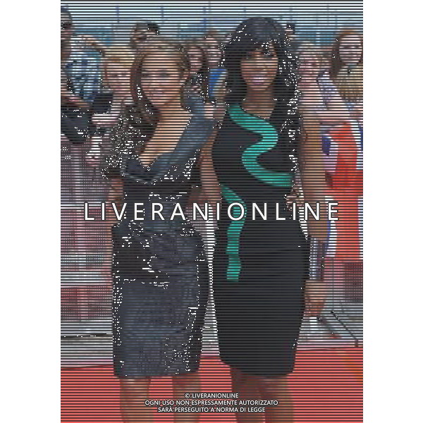 Picture Shows: Tulisa Contostavlos and Kelly Rowland arriving for the X-Factor Press Launch at the O2 Arena, Greenwich Peninsula, London, on Wednesday August 17, 2011. .