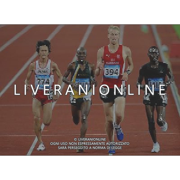 (110817) -- SHENZHEN, Aug. 17, 2011 () -- Osako Suguru (1st, L) of Japan competes during the final of the men\'s 10,000m of athletics at the 26th Summer Universiade in Shenzhen, a city of south China\'s Guangdong Province Aug. 17, 2011. Osako Suguru claimed the title with 28:42.83. (/Lin Yiguang)(wll)