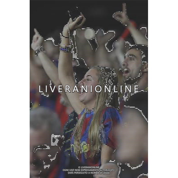 FC Barcelona\'s fan during Spanish Supercup 2nd match.August 17,2011. Photo: Acero / Alter / ALFAQUI Photo: Acero / Alter / ALFAQUI