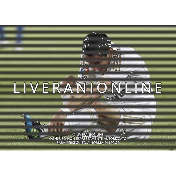 Real Madrid\'s Angel Di Maria injured during Spanish Supercup 2nd match.August 17,2011. Photo: Acero / Alter / ALFAQUI Photo: Acero / Alter / ALFAQUI