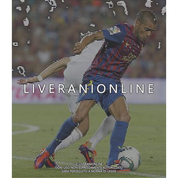 FC Barcelona\'s Daniel Alves during Spanish Supercup 2nd match.August 17,2011. Photo: Acero / Alter / ALFAQUI Photo: Acero / Alter / ALFAQUI