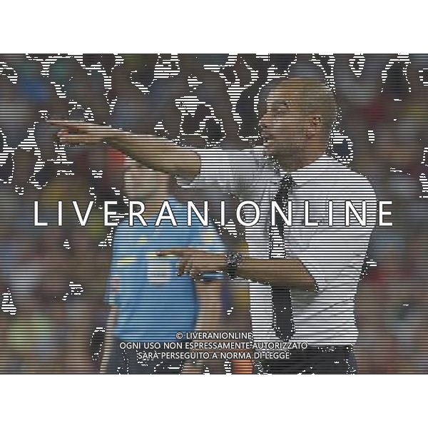 FC Barcelona\'s coach coach Pep Guardiola during Spanish Supercup 2nd match.August 17,2011. Photo: Acero / Alter / ALFAQUI Photo: Acero / Alter / ALFAQUI