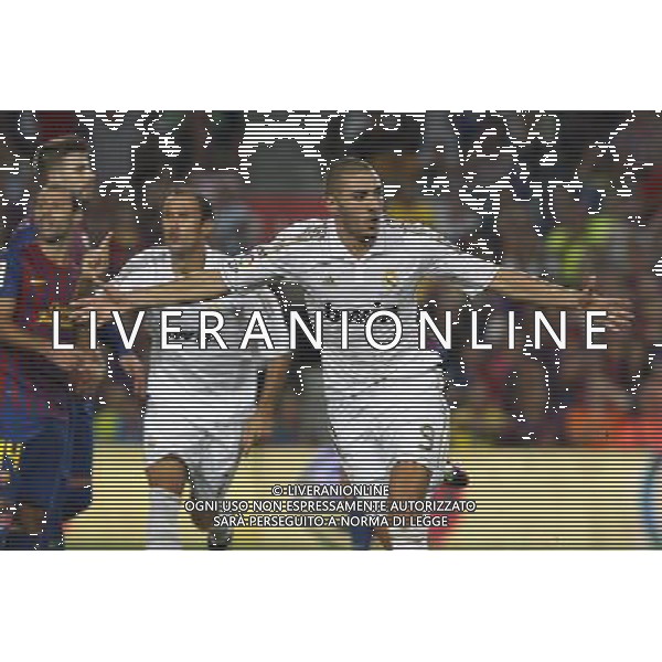 Real Madrid\'s Karim Benzema (r) and Ricardo Carvalho celebrates goal during Spanish Supercup 2nd match.August 17,2011. Photo: Acero / Alter / ALFAQUI Photo: Acero / Alter / ALFAQUI