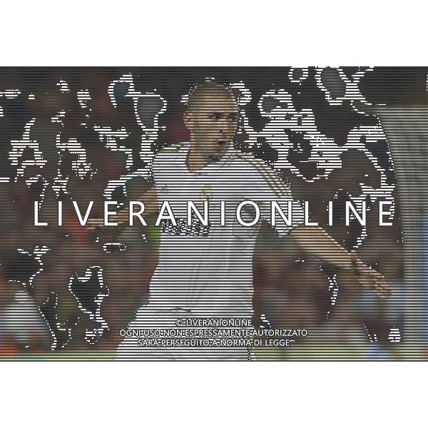 Real Madrid\'s Karim Benzema celebrate goal during Spanish Supercup 2nd match.August 17,2011. Photo: Acero / Alter / ALFAQUI Photo: Acero / Alter / ALFAQUI