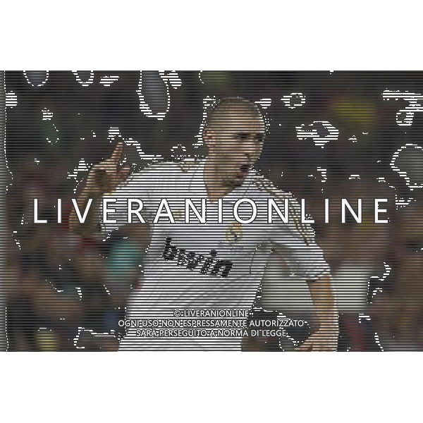Real Madrid\'s Karim Benzema celebrate goal during Spanish Supercup 2nd match.August 17,2011. Photo: Acero / Alter / ALFAQUI Photo: Acero / Alter / ALFAQUI