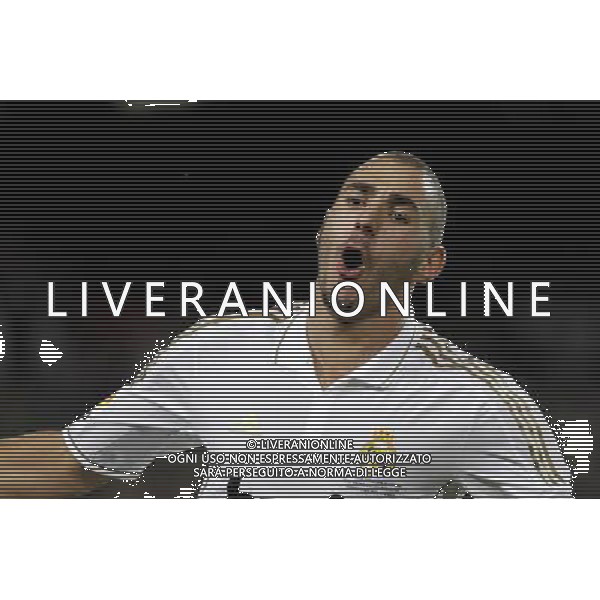 Real Madrid\'s Karim Benzema celebrate goal during Spanish Supercup 2nd match.August 17,2011. Photo: Acero / Alter / ALFAQUI Photo: Acero / Alter / ALFAQUI