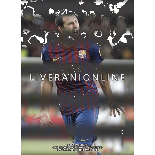 FC Barcelona\'s Javier Mascherano celebrate goal during Spanish Supercup 2nd match.August 17,2011. Photo: Acero / Alter / ALFAQUI Photo: Acero / Alter / ALFAQUI
