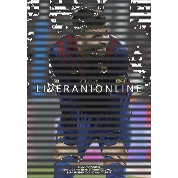 FC Barcelona\'s Gerard Pique during Spanish Supercup 2nd match.August 17,2011. Photo: Acero / Alter / ALFAQUI Photo: Acero / Alter / ALFAQUI