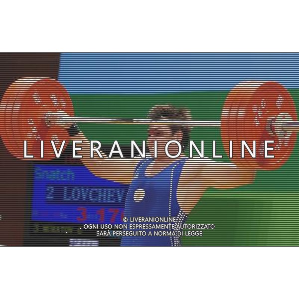 (110816) SHENZHEN, Aug. 16, 2011 Aleksey Lovchuk of Russia competes during the men\'s 105KG weightlifting final at the 26th Summer Universiade, in Shenzhen, a city of south China\'s Guangdong Province, Aug. 16, 2011. Lovchuk won the bronze medal with 375KG. (/Wang Song)(bxf)