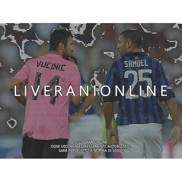 Trofeo TIM 2011 Bari - 18.08.2011 Inter-Milan-Juventus Nella Foto:Mirko Vucinic-Walter Samuel /Ph.Vitez-Ag. Aldo Liverani