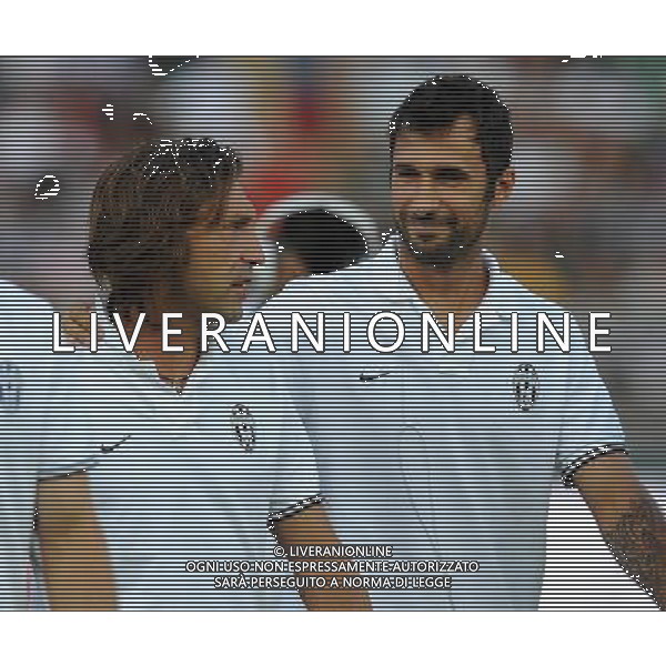 Trofeo TIM 2011 Bari - 18.08.2011 Inter-Milan-Juventus Nella Foto:Mirko Vucinic-Andrea Pirlo /Ph.Vitez-Ag. Aldo Liverani