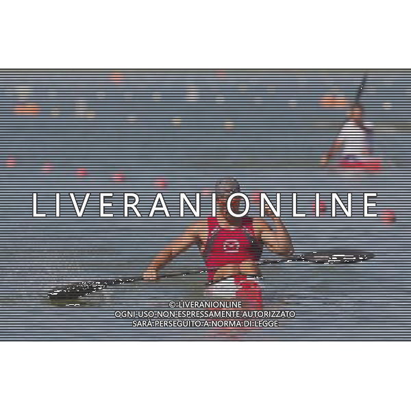 (110819) -- SZEGED, Aug. 19, 2011 () -- Olympic champion Adam Van Koeverden from Canada celebrates after the K1 men 1,000m semifinal at the 2011 International Canoe Federation (ICF) Word Canoe Sprint Championships in Szeged, Hungary, on Aug. 18, 2011. (/Attila Volgyi)