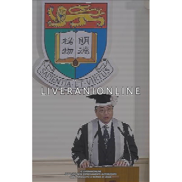 (110818) -- HONG KONG, Aug. 18, 2011 () -- Vice-Chancellor and President of the University of Hong Kong (HKU) Tsui Lap-Chee addresses a celebration ceremony marking the centennial anniversary of the founding of the Hong Kong University (HKU) in Hong Kong, south China, Aug. 18, 2011. (/Chen Duo) (xzj)