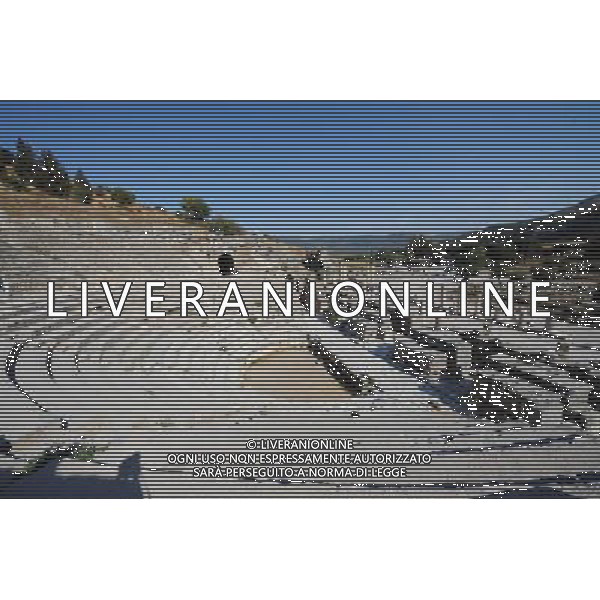 (110819) -- IZMIR, Aug. 19, 2011 () -- Photo taken on Aug. 18, 2011 shows the site of the Odeon in Ephesus, Turkey. Ephesus (Ancient Greek Ephesos, Turkish Efes) was an ancient Greek city, and later a major Roman city, near present-day Selcuk, Izmir Province, Turkey. It is one of the biggest and best-preserved Roman cities in the world. In the Roman period, it was for many years the second largest city of the Roman Empire, ranking behind Rome, the empire\'s capital. Ephesus had a population of more than 250,000 in the 1st century BC, which also made it the second largest city in the world. (/Ma Yan) (yc)