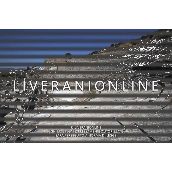 (110819) -- IZMIR, Aug. 19, 2011 () -- Photo taken on Aug. 18, 2011 shows the site of the great theater in Ephesus, Turkey. Ephesus (Ancient Greek Ephesos, Turkish Efes) was an ancient Greek city, and later a major Roman city, near present-day Selcuk, Izmir Province, Turkey. It is one of the biggest and best-preserved Roman cities in the world. In the Roman period, it was for many years the second largest city of the Roman Empire, ranking behind Rome, the empire\'s capital. Ephesus had a population of more than 250,000 in the 1st century BC, which also made it the second largest city in the world. (/Ma Yan) (yc)