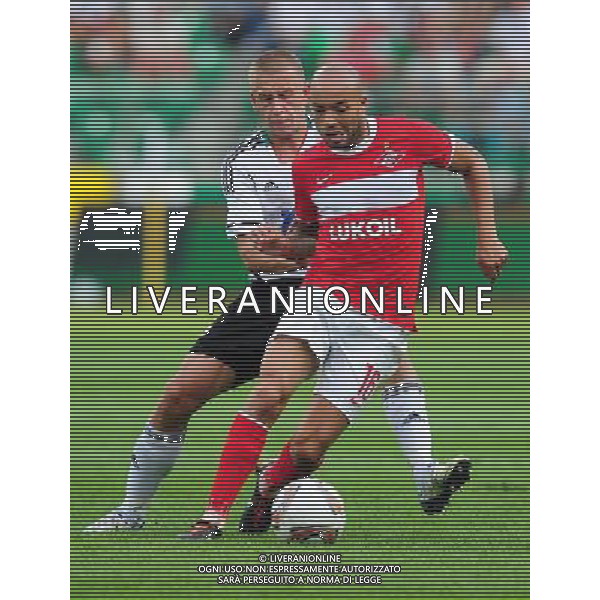 WARSZAWA 18.08.2011 PILKA NOZNA FAZA PLAY OFF LIGI EUROPEJSKIEJ LEGIA WARSZAWA SPARTAK MOSKWA NZ JANUSZ GOL DEMY DE ZEEUW FOT MAREK BICZYK PRZEGLAD SPORTOWY NEWSPIX.PL UEFA EUROPA LEAGUE QUALIFICATION SEASON 2011/2012 LEGIA WARSAW v SPARTAK MOSCOV --- Newspix.pl *** Local Caption *** www.newspix.pl mail us: info@newspix.pl call us: 0048 022 23 22 222 --- Polish Picture Agency by Ringier Axel Springer Poland