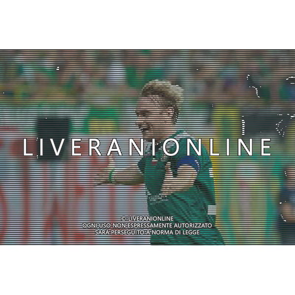 18.08.2011 WROCLAW STADION OPOROWSKA PILKA NOZNA LIGA EUROPY 4 RUNDA KWALIFIKACYJNA SEZON 2011/2012 FOOTBALL UEFA EUROPA LEAGUE 4TH QUALIFYING ROUND SEASON 2011/2012 WKS SLASK WROCLAW - FC RAPID BUKARESZT (WKS SLASK WROCLAW VS. RAPID BUCURESTI) N/Z SEBASTIAN MILA RADOSC GOL FOT PAWEL ANDRACHIEWICZ / PRESSFOCUS NEWSPIXPL --- Newspix.pl *** Local Caption *** www.newspix.pl mail us: info@newspix.pl call us: 0048 022 23 22 222 --- Polish Picture Agency by Ringier Axel Springer Poland