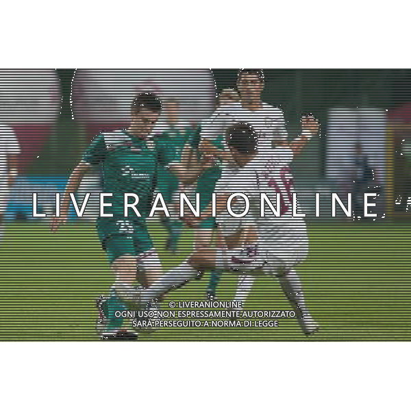 18.08.2011 WROCLAW STADION OPOROWSKA PILKA NOZNA LIGA EUROPY 4 RUNDA KWALIFIKACYJNA SEZON 2011/2012 FOOTBALL UEFA EUROPA LEAGUE 4TH QUALIFYING ROUND SEASON 2011/2012 WKS SLASK WROCLAW - FC RAPID BUKARESZT (WKS SLASK WROCLAW VS. RAPID BUCURESTI) N/Z ROK ELSNER OVIDIU BURCA FOT PAWEL ANDRACHIEWICZ / PRESSFOCUS NEWSPIXPL --- Newspix.pl *** Local Caption *** www.newspix.pl mail us: info@newspix.pl call us: 0048 022 23 22 222 --- Polish Picture Agency by Ringier Axel Springer Poland