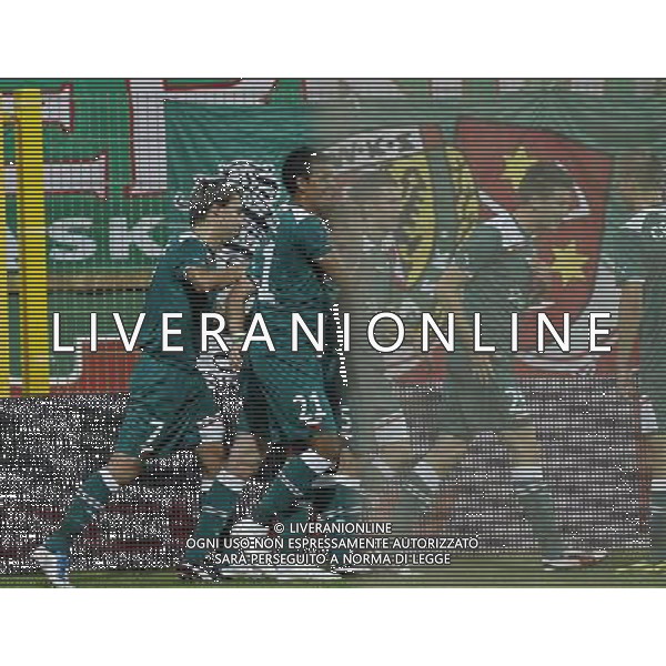 WROCLAW 18.08.2011 IV RUNDA KWALIFIKACJI DO LIGI EUROPEJSKIEJ WKS SLASK WROCLAW vs RAPID BUKARESZT N Z SEBASTIAN MILA RADOSC PO GOL SEBASTIAN BOROWSKI / Newspix.pl IV ROUND QUALIFYING FOR EUROPEAN LEAGUES SLASK WROCLAW vs RAPID BUKARESZT --- Newspix.pl *** Local Caption *** www.newspix.pl mail us: info@newspix.pl call us: 0048 022 23 22 222 --- Polish Picture Agency by Ringier Axel Springer Poland
