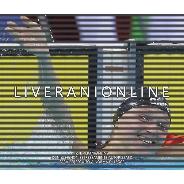 (110819) -- SHENZHEN, Aug. 19, 2011 () -- Aliaksandra Herasimenia of Belarus celebrates after the women\'s 50m freestyle final of swimming at the 26th Summer Universiade in Shenzhen, a city of south China\'s Guangdong Province, Aug. 19, 2011. Aliaksandra Herasimenia won the gold with 24.66 seconds. (/Chen Jianli)(lm)