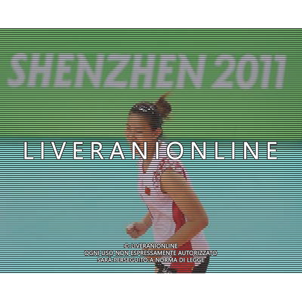 (110819) -- SHENZHEN, Aug. 19, 2011 () -- Ma Xiaoying of China celebrates for a score during the women\'s volleyball semifinal against Russia at the 26th Summer Universiade in Shenzhen, a city of south China\'s Guangdong Province, Aug. 19, 2011. China won 3-0 to enter the final. (/Meng Yongmin)(lm)